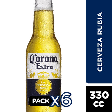 Pack Cerveza Corona Botellas 6 Un 330cc
