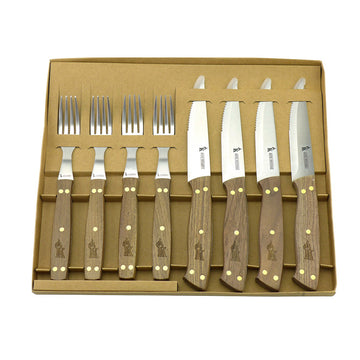 Set 4 Cuchillo 5" + 4 Tenedores Asado