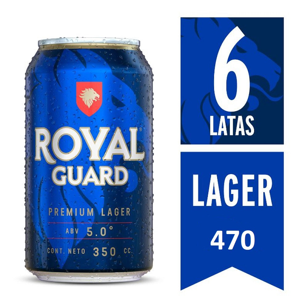 Pack Cerveza Royal Guard lata 6 un 470 cc