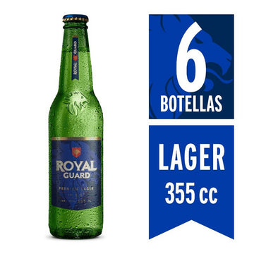 Pack Cerveza Royal Guard Botellas 6 un 355cc